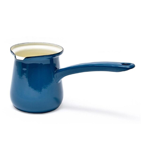 Coffee Culture Enamel 450ml Turkish Coffee Pot Maker Stovetop Brewing Teal