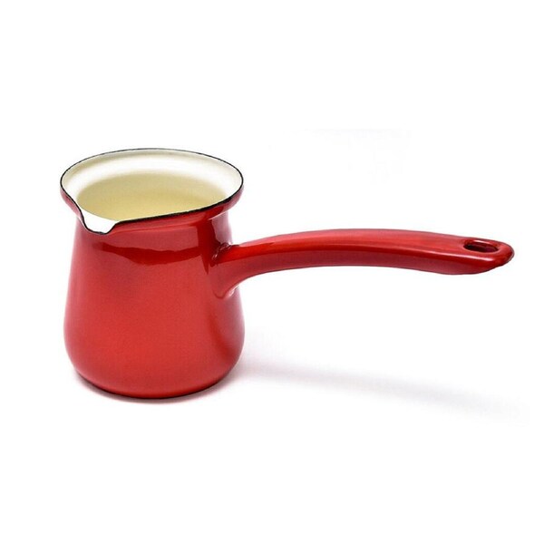 Coffee Culture Enamel 300ml Turkish Coffee Pot Maker Stovetop Brewing Red