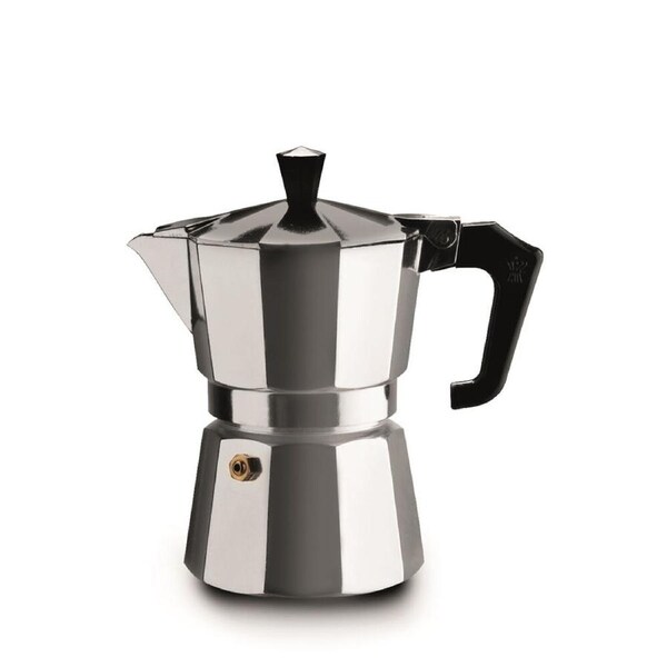Pezzetti Italexpress Cafetiere 3-Cup Espresso Stovetop Coffee Maker Silver