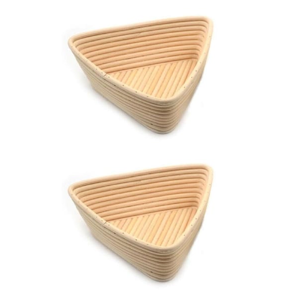 2PK Brunswick Bakers Triangle Rattan 23cm Bread Banneton Basket Sourdough Basket