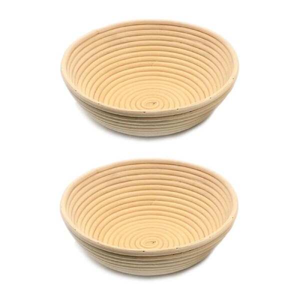 2PK Brunswick Bakers Round Rattan 20cm Bread Banneton Basket Sourdough Basket