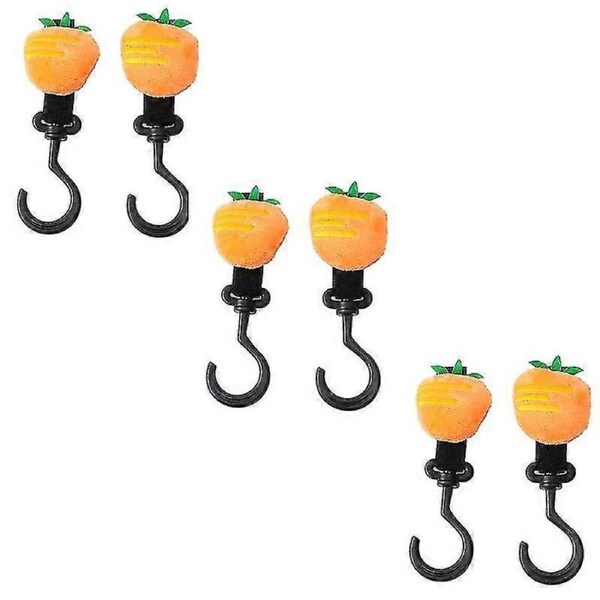 Stroller hooks, 6 multi-functional 360-degree rotating cute cartoon hooks, hooks and loop ties, stroller accessories, bike cars