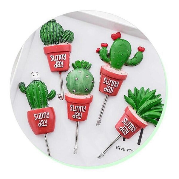 Hat Wall Hooks Cartoon Sticky Hook Resin Adhesive for Kitchen Bedroom 10.3x3x2cm 5Pcs