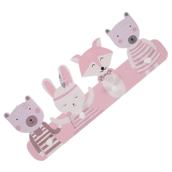 Animal Hanging Hooks Wooden Animal Hooks Cartoon Wood Hooks Creative Door Behind Key Hooks