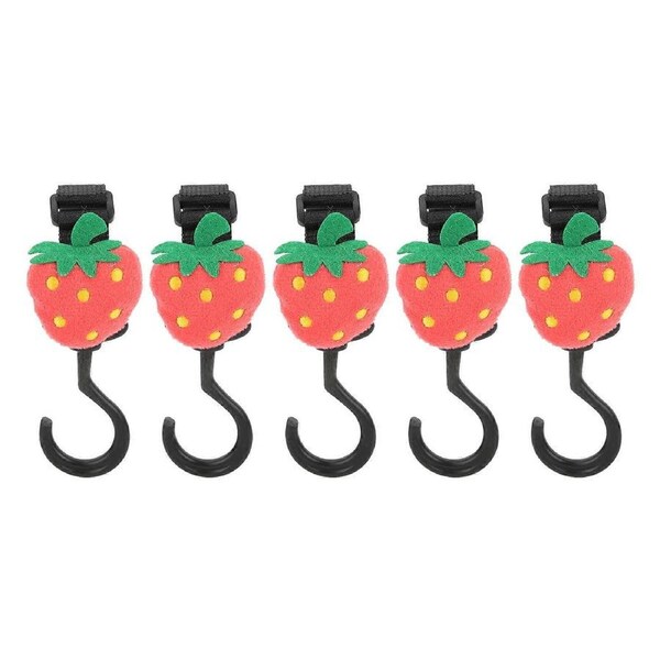5 Pcs Cute Baby Stroller Multi Functional 360 Degree Rotating Cartoon Hooks with Hook and Loop Tie for Bike Car