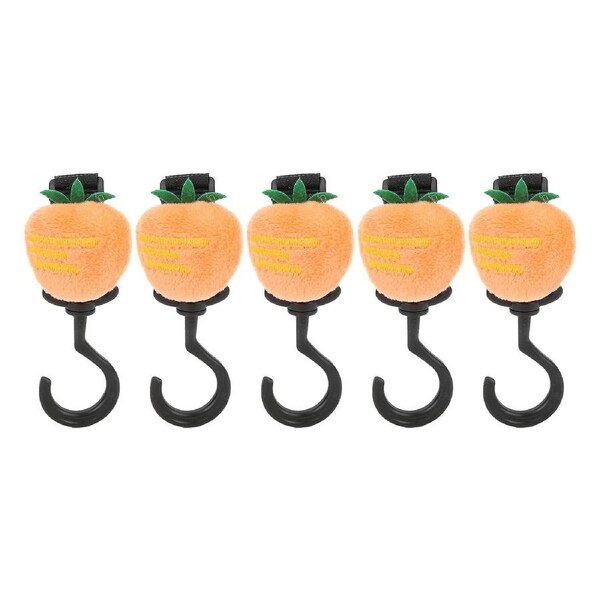 5 Pcs Cute Baby Stroller Hooks Multi Functional 360 Degree Rotating Cartoon Hooks with Hook and Loop Tie for Bike Car