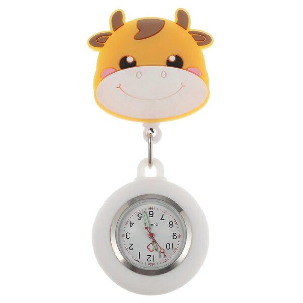 1pc Retractable Buckle Pocket Watch Delicate Cartoon Hook Hanging Watch Personal Accessories