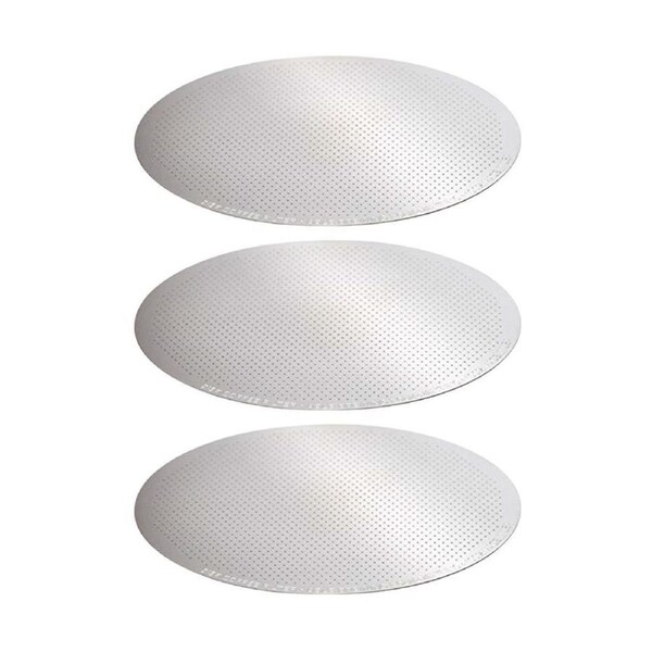 3PK Coffee Culture Reusable Stainless Steel Coffee Brewing Disk Filter 61mm Slvr
