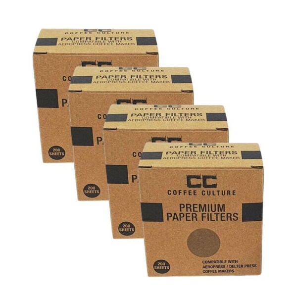 4x 100pc Coffee Culture Round Coffee Brewing Disk Disposable Paper Filter 64mm