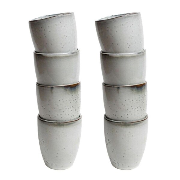 2x 4pc Coffee Culture Reactive 280ml Ceramic Hot/Cold Drink Coffee & Tea Cup GRY