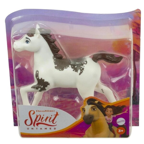 Spirit Untamed White Brown Foul Riding Free Collector Horse Ages 3+ Toy Pony