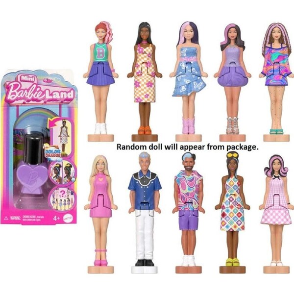 Barbie Surprise Mini BarbieLand Fashionista 1.5" Doll in Nail Polish Container