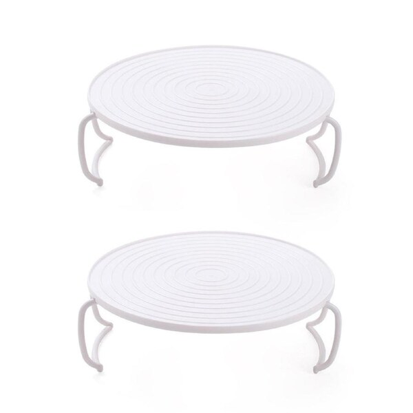 2PCS Kitchen Steaming Rack Multi Layer Tray Microwave Oven Cooking Shelf
