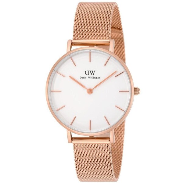Daniel Wellington Petite Melrose Rose Gold/White 32mm Women's Watch DW00100163