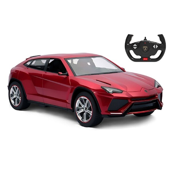 RASTAR Official Lamborghini Urus Concept RC Car - 1:14 Red SUV Toy with Lights & Independent Suspension