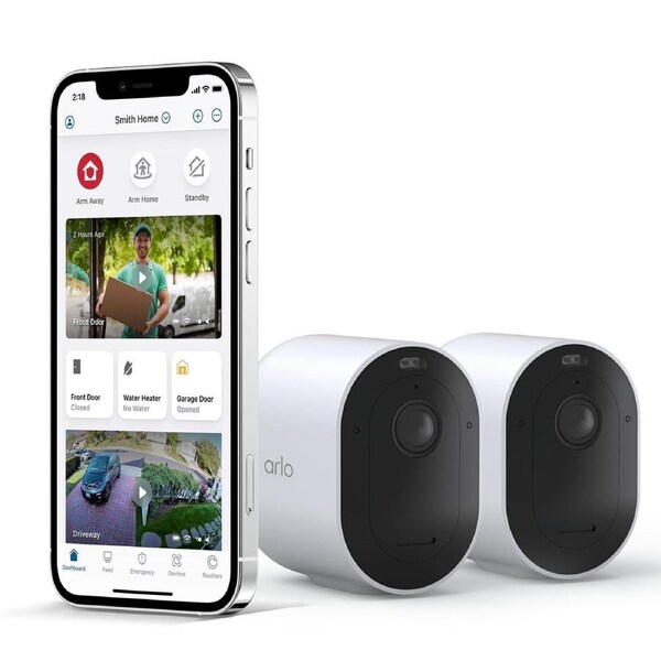 Arlo Pro 5 2K Spotlight Security Camera (2-Pack) (VMC4260P-100AUS)