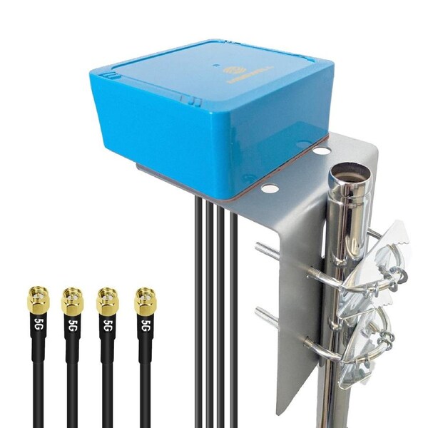 Cellular 5G 4G LTE Antenna 4X4 MIMO 700-6000 MHz Omni WIFI6 M2M IoT L Plate incl