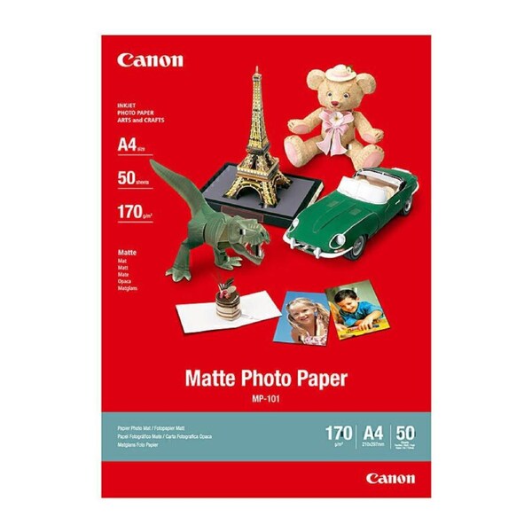 Canon MP-101 Inkjet Matte Photo Paper Arts and Craft 50 sheets A4 -210 x 297 mm