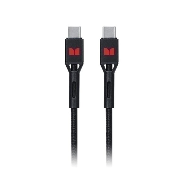 Monster USB-C to USB-C Braided Cable - Black 1.2m