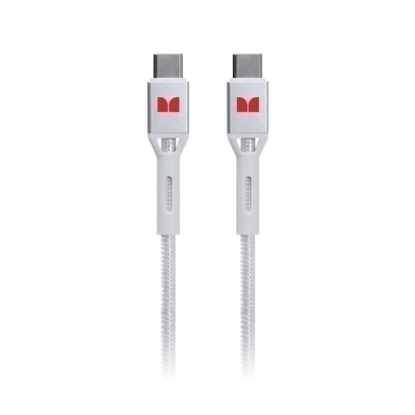 Monster USB-C to USB-C Braided Cable - White 1.2m
