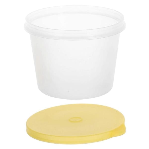 Cereal Storage Jars Round Airtight Seal Plastic Container For Food Storage Container 3.73X2.83X2.83in Dustproof Lid Space-Saving Design 1Pack