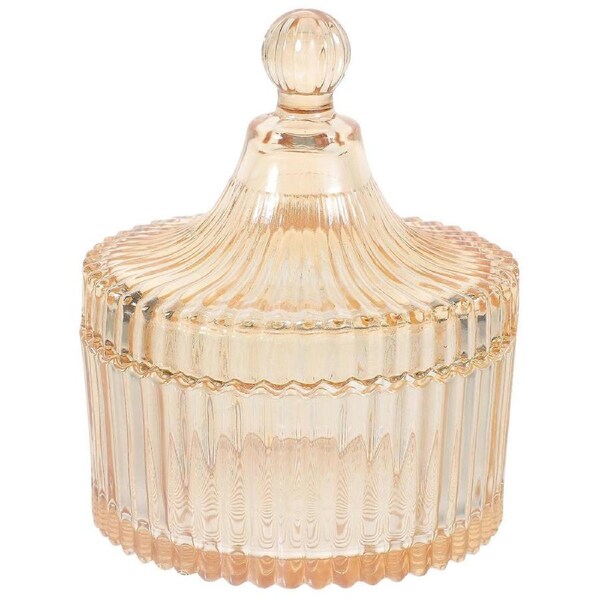 Glass Jar for Bathroom, Fits Cotton Products and Serves as Kitchen Decor, Classic Touch