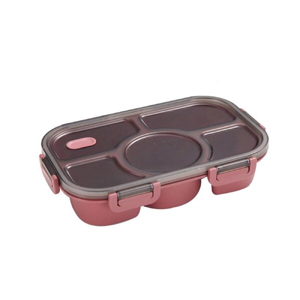 Lunch Box 5 Grids Portable Adult Sealed Food Container for Picnic