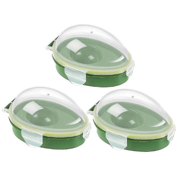 Avocado Keeper 3 Pieces Reusable Avocado Storage Container Individual Avocado Saver Avocado Pod Avo