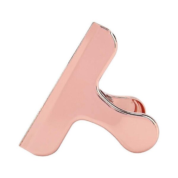 Stainless Steel Snack Bag Sealing Clip Food Storage Sealer Home Kitchen (Pink gold)