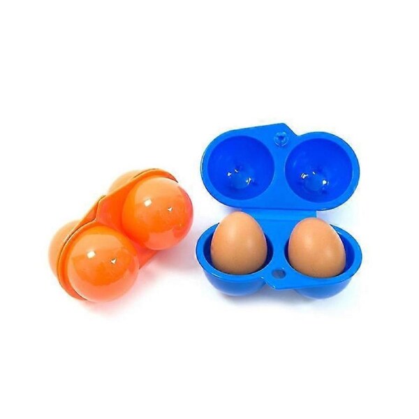 Egg Container Portable Egg Holder Camping Hiking Picnic Bbq Egg Storage Boxes Travel Egg CarrierTwo grid