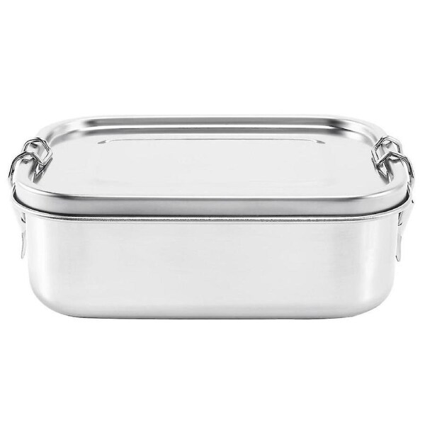 Stainless Steel Lunch Food Container With Lock Clips And Leakproof Design, 800ml Bento Boxes Lunch