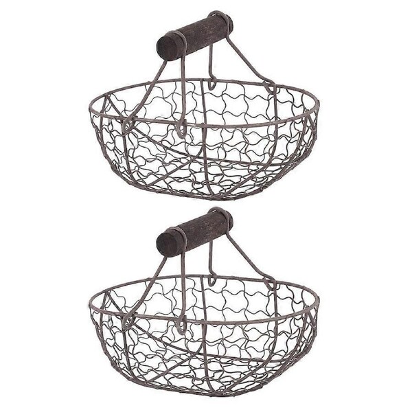 2 Pcs Decoration Storage Containers Baskets Storage Fruit Fruit Display Basket Fruit Storage Basket Food Containers