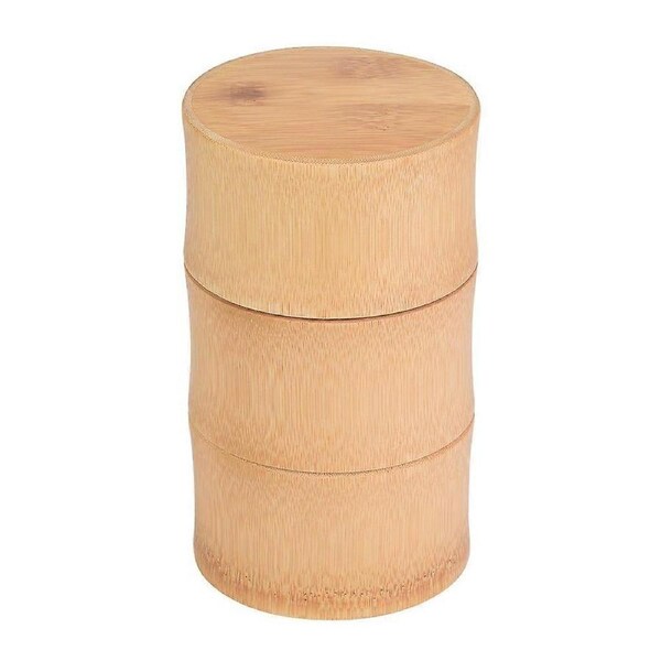 Bamboo Tea Canister Portable Storage Box for Tea and Coffee Beans