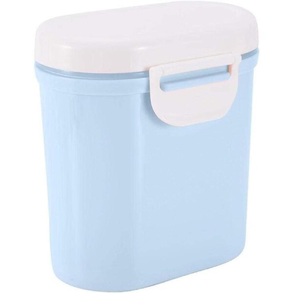 Baby Milk Powder Dispenser, Kids Formula Seal Storage Box Container Micro Fridge Safe Child Candy Fruit Snack Cup Canister For Travel Picnic(l-blue)
