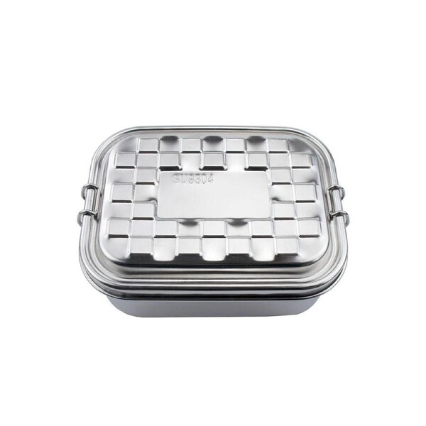 304 Stainless Steel Bento Box, Portable Camping Lunch Storage with Lid Stainless Steel Lunch Containers Waterproof Food Containers Bento Box for Kids