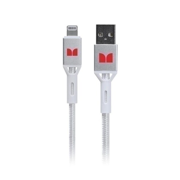 Monster Lightning to USB-A Braided Cable - White 1.2m