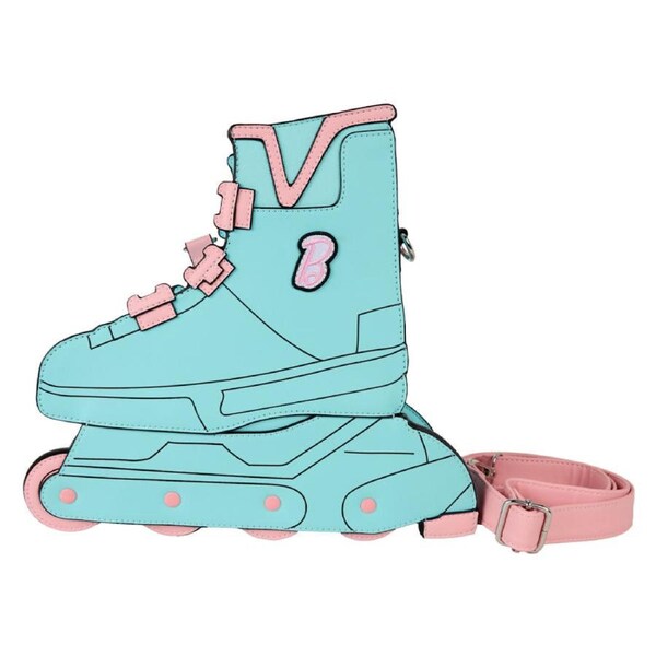 Loungefly Barbie Classic Barbie Figural Skate Crossbody Bag With Moving Wheels