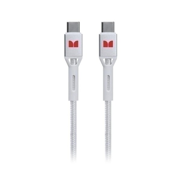 Monster USB-C to USB-C Braided Cable - White 2m