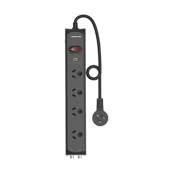 Monster 4 Socket Surge Protection Board with F-Type Connectors