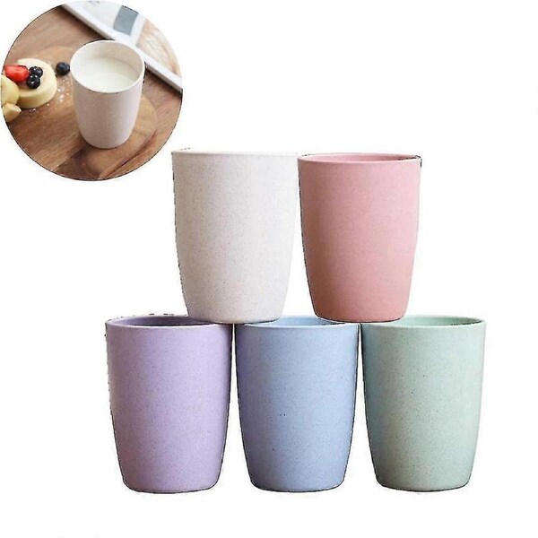 5 Pcs Dishwasher Safe Straw Cup Travel Mouthwash Cup Reusable