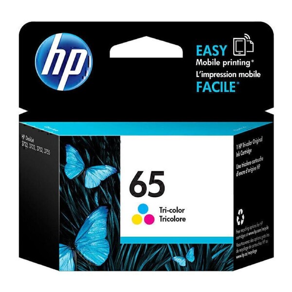 HP N9K01AA Original Ink Cartridge 65 Tri-color -100 Pages