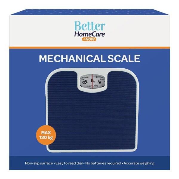 Better HomeCare Now Mechanical Bathroom Scale 130kg No Batteries Needed