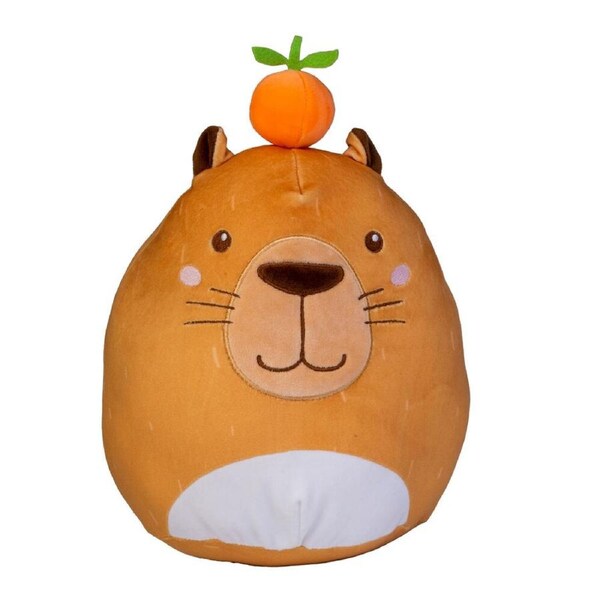 Smooshos Pal Capybara Plush Toy Soft Kids Cuddle Buddy with Orange Hat