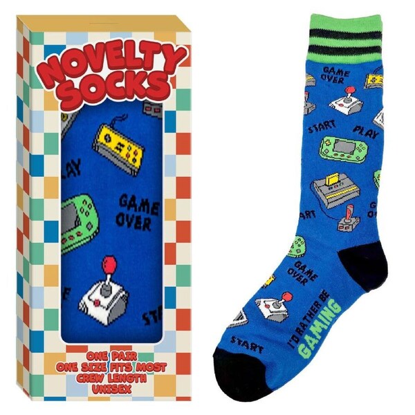 Unisex Game Over Novelty Socks Retro Gaming Gift Boxed One Size Fits Most