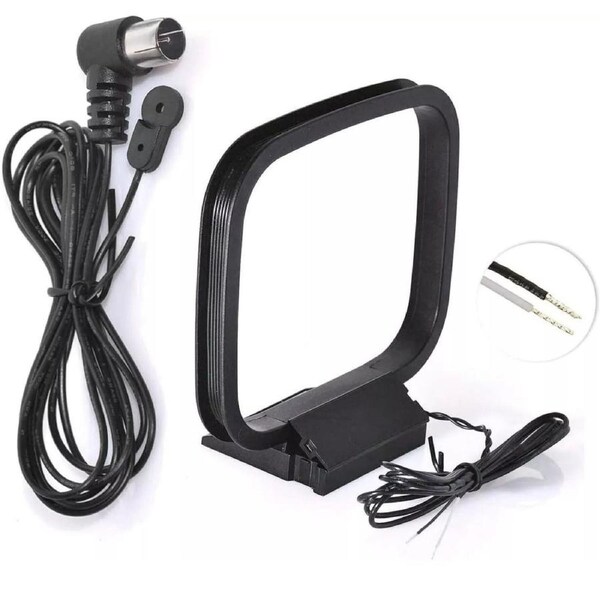 75 Ohm FM Aerial Antenna and AM Loop Antenna for Denon Pioneer Onkyo Yamaha Mara