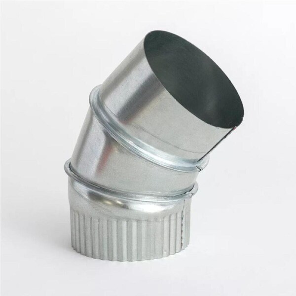 45 Degree Bend Elbow Gas Heater Flue Fitting 100mm Galvanised Steel