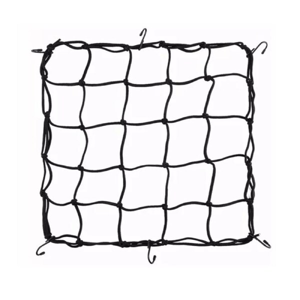 Motorcycle Bungee Cargo Net Helmet Mesh Bike Hold Down Accessories 6 Hooks
