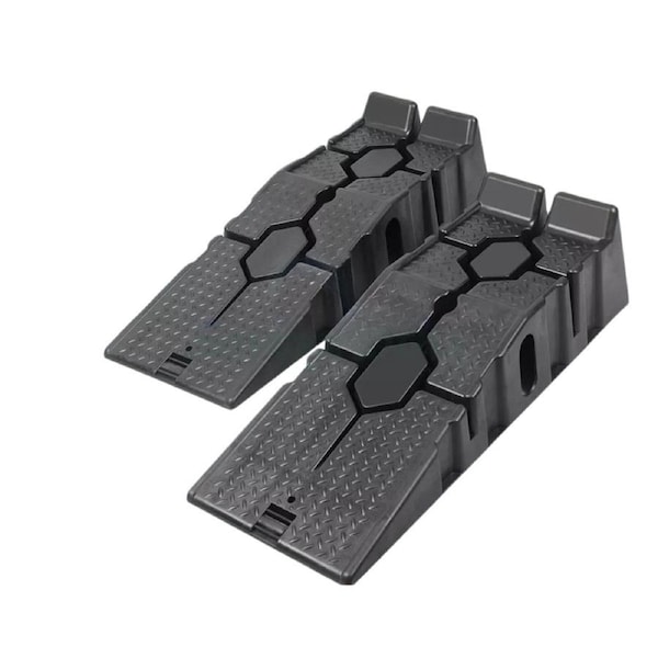 2.5 Ton Low Car Ramps Rise Antiskid Service Pp Non-skid Tread Pattern