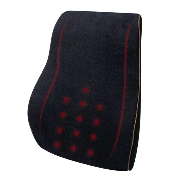 Black Memory Foam Lumbar Back Support Cushion Pillow Home Car Office Seat Chair