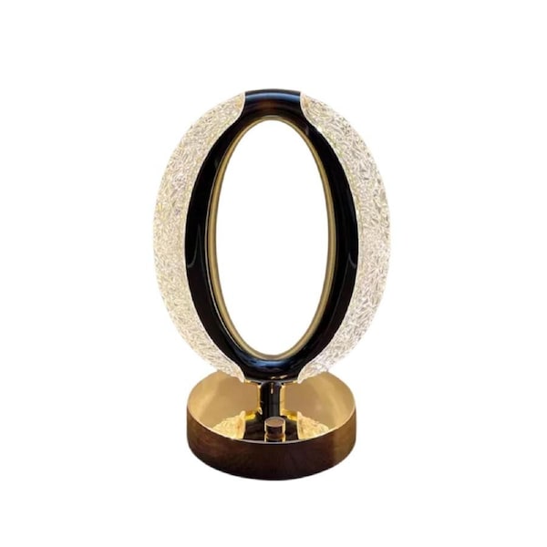 LED Crystal Table Lamp Dimmable Night Light Touch Atmosphere Bedside Decor